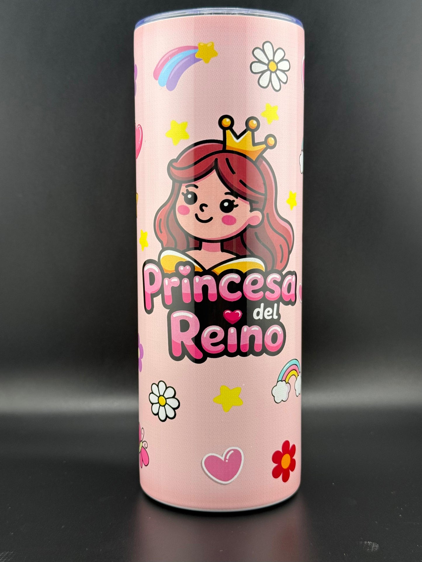 Vaso Térmico 20oz – Princesa del Reino (Rosa, Azul y Violeta)