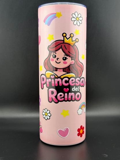 Vaso Térmico 20oz – Princesa del Reino (Rosa, Azul y Violeta)