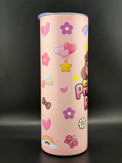 Vaso Térmico 20oz – Princesa del Reino (Rosa, Azul y Violeta)
