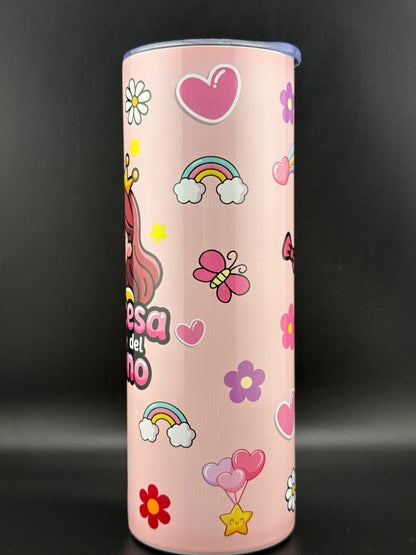Vaso Térmico 20oz – Princesa del Reino (Rosa, Azul y Violeta)