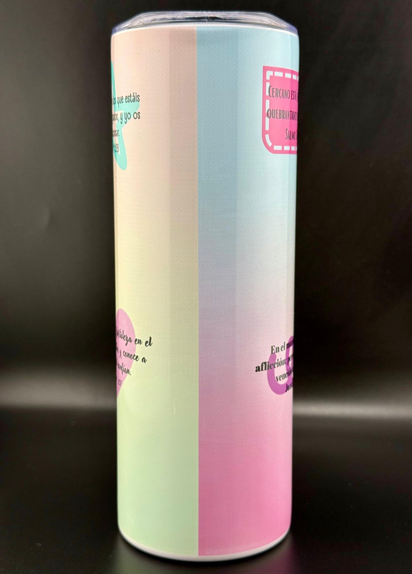 Vaso Térmico Cristiano 20oz – “Escrito Está” con Versículos Bíblicos