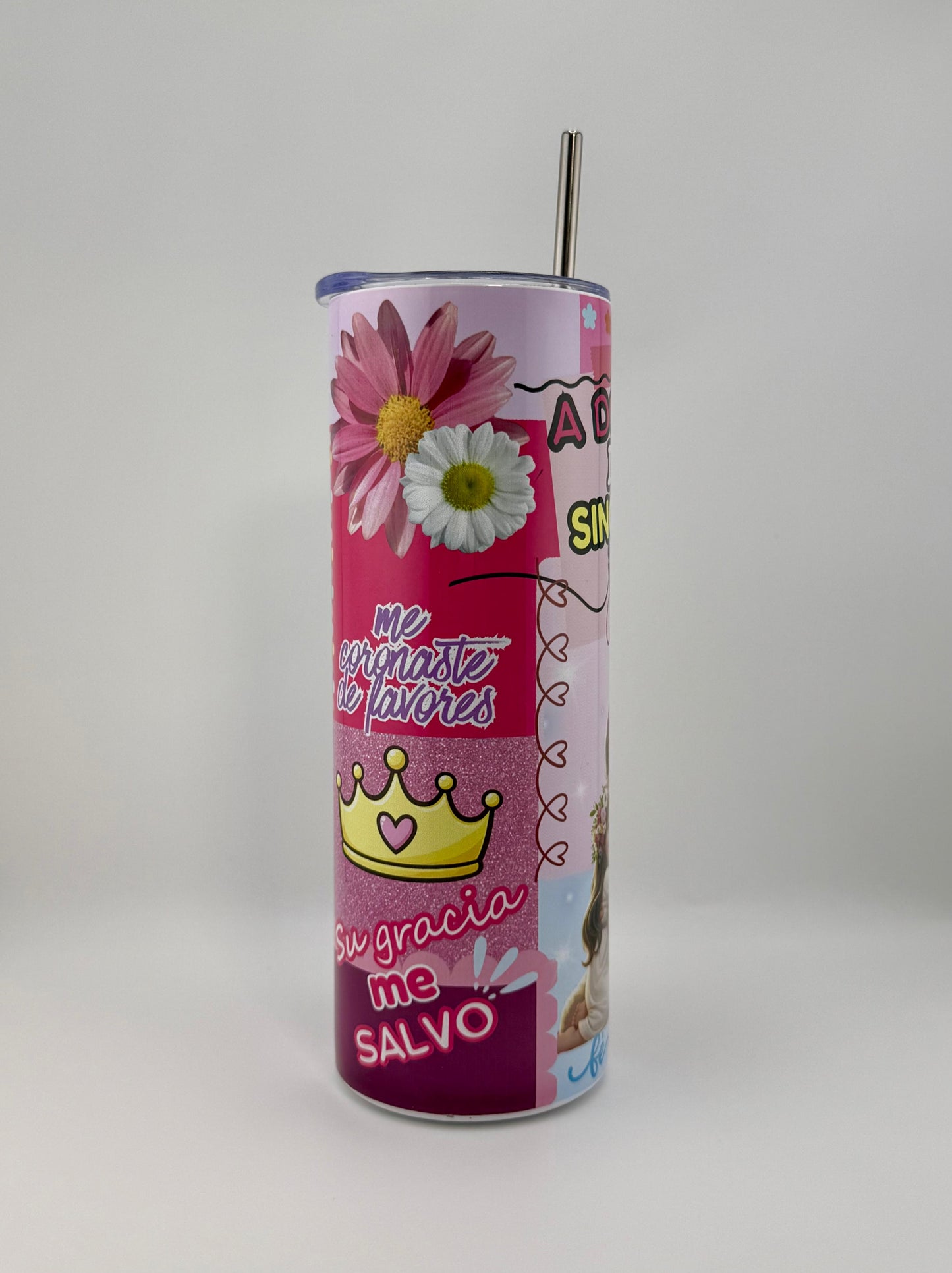 Tumbler 20 oz A dónde iré sino a ti Jesús – Diseño cristiano rosa - Cristo vive 