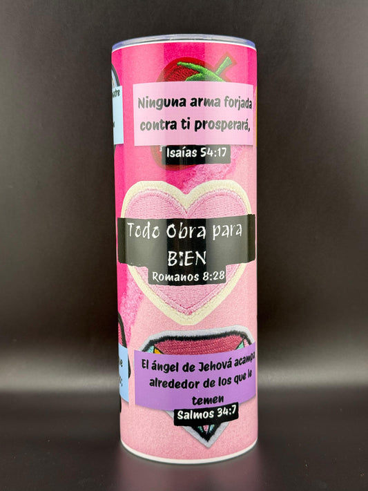 Vaso Térmico 20oz – Todo obra para bien (Versículos de Promesa)