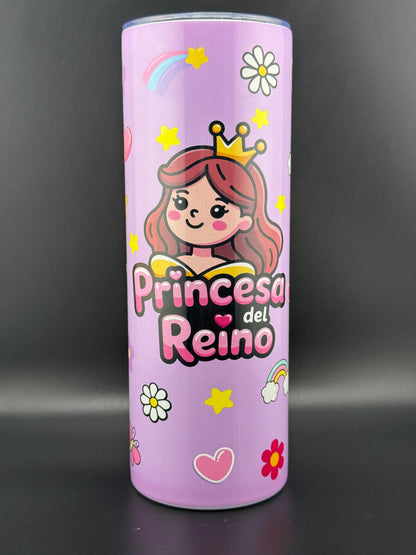 Vaso Térmico 20oz – Princesa del Reino (Rosa, Azul y Violeta)
