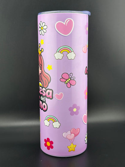 Vaso Térmico 20oz – Princesa del Reino (Rosa, Azul y Violeta)