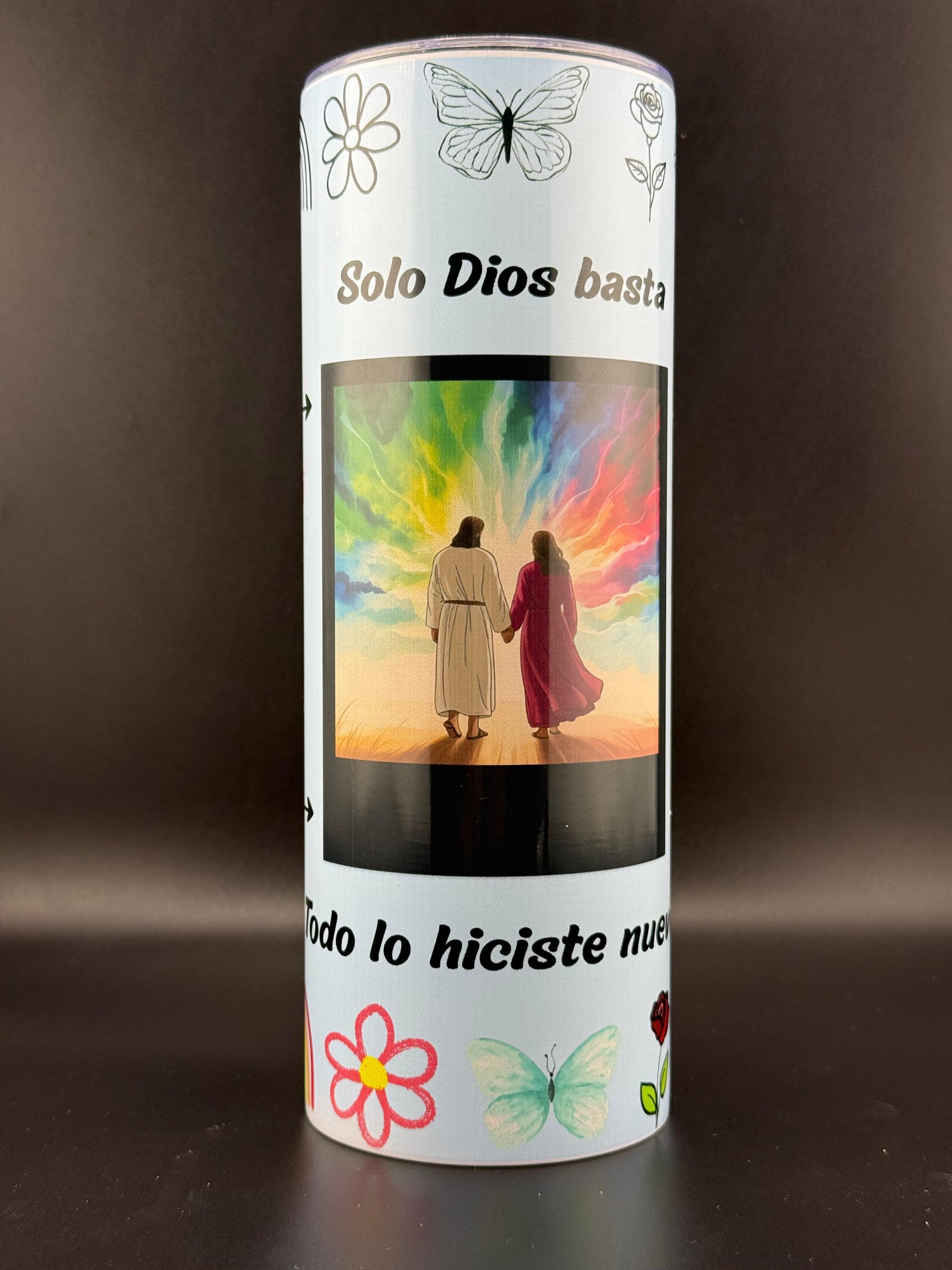 Vaso de Resina y sublimado 20oz – Solo Tú, mi Jesús, pudiste hacerlo (Brilla en la oscuridad) - Cristo vive 
