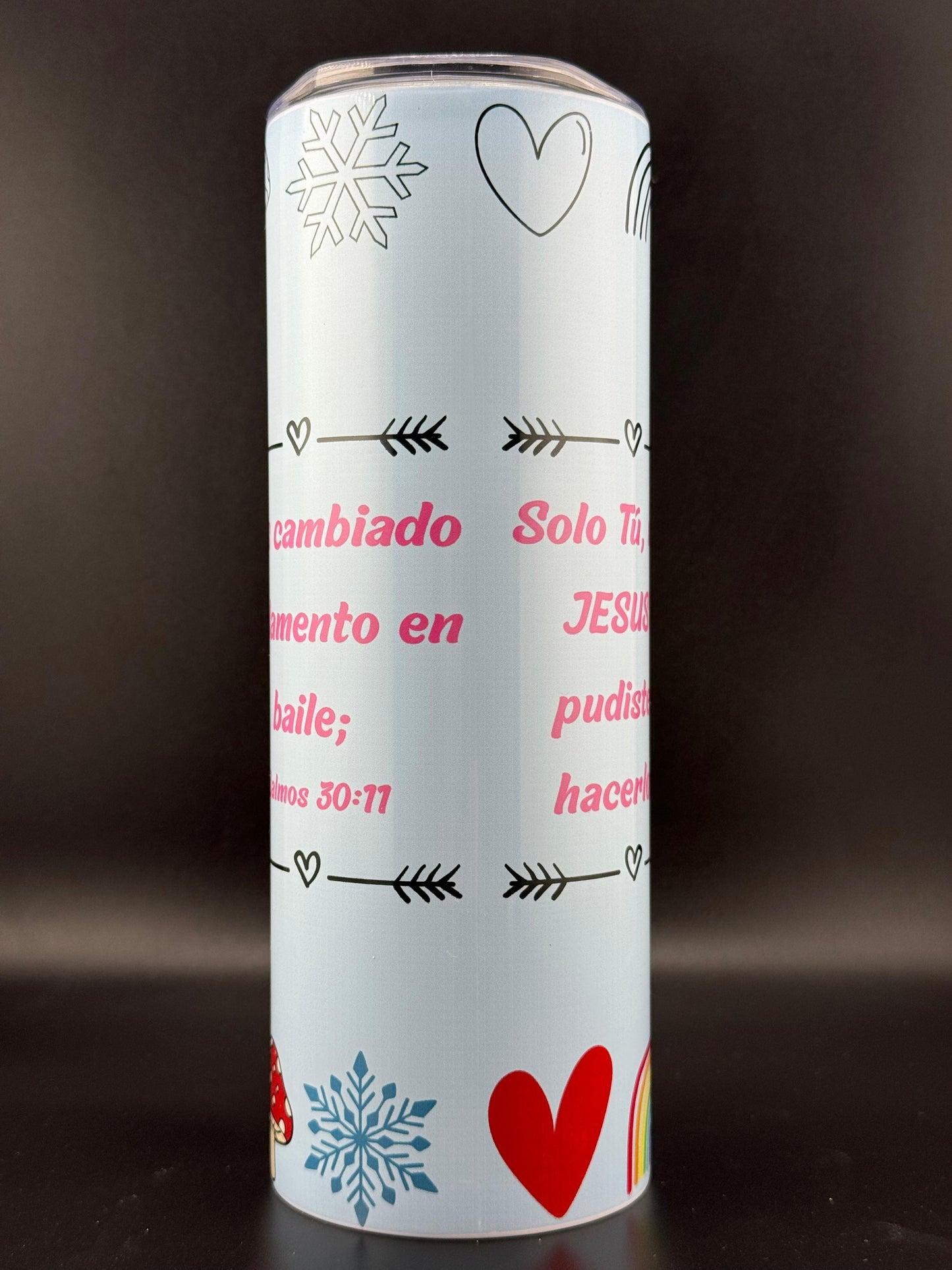 Vaso de Resina y sublimado 20oz – Solo Tú, mi Jesús, pudiste hacerlo (Brilla en la oscuridad)