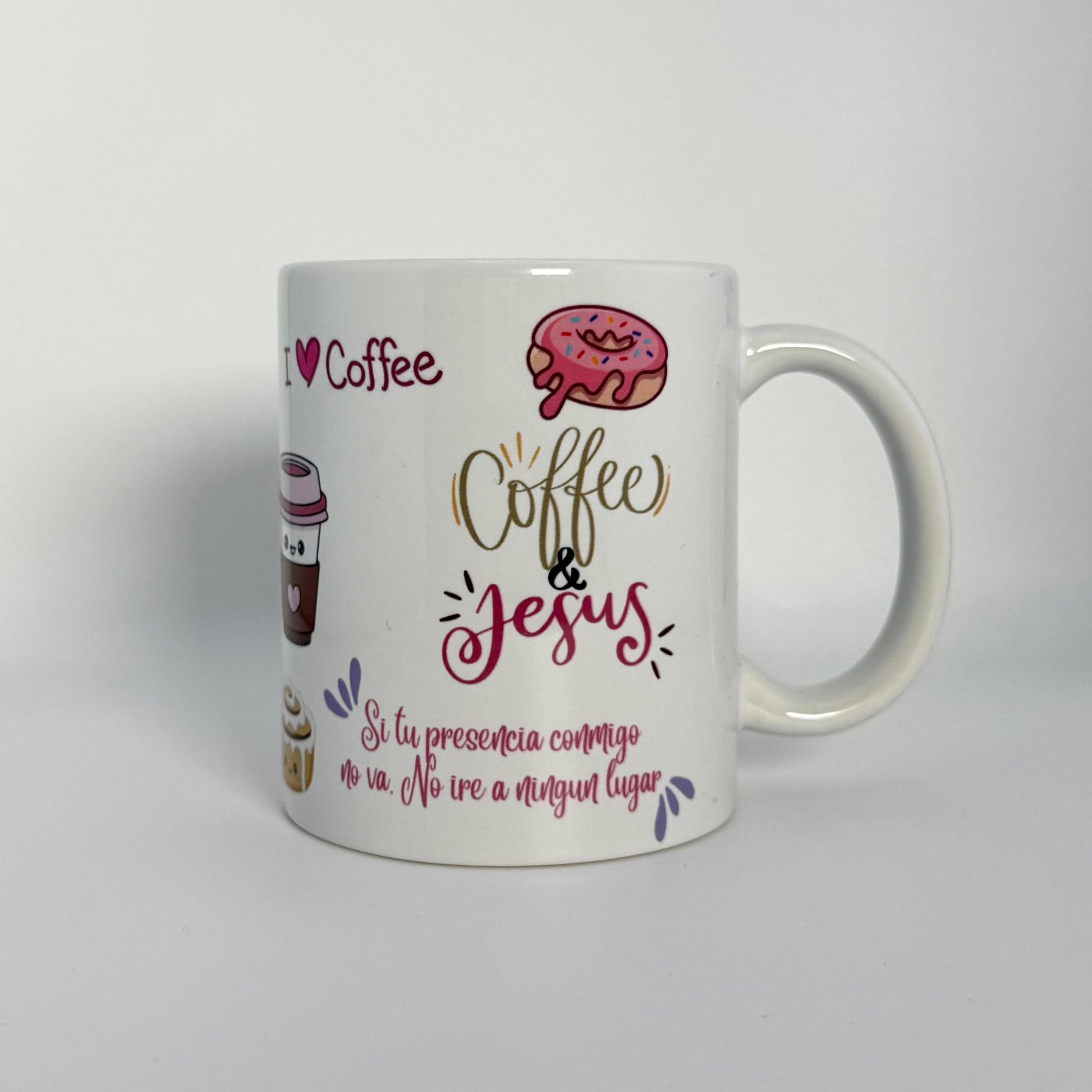 Taza Coffee & Jesus – Ilustrada – 12 oz - Cristo vive 
