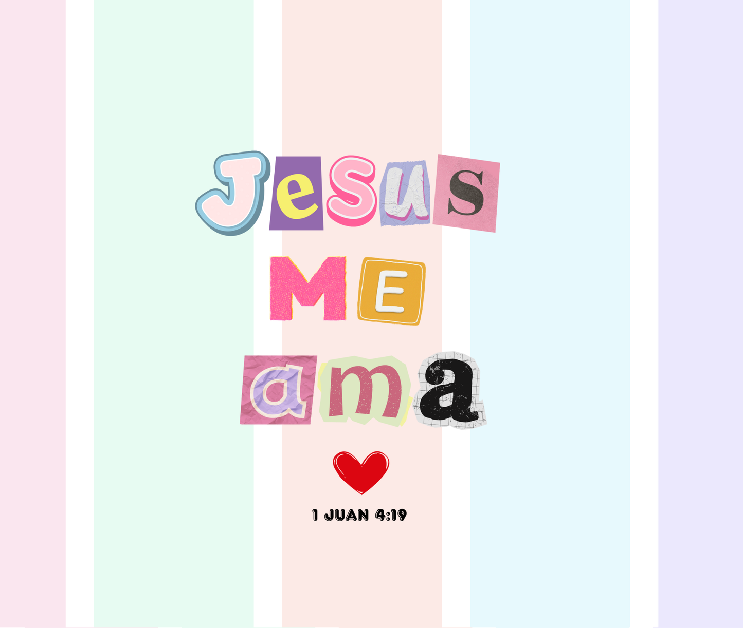 Vaso 20 oz “Jesús me ama” – Amor y Fe que Acompañan tu Día - Cristo vive 