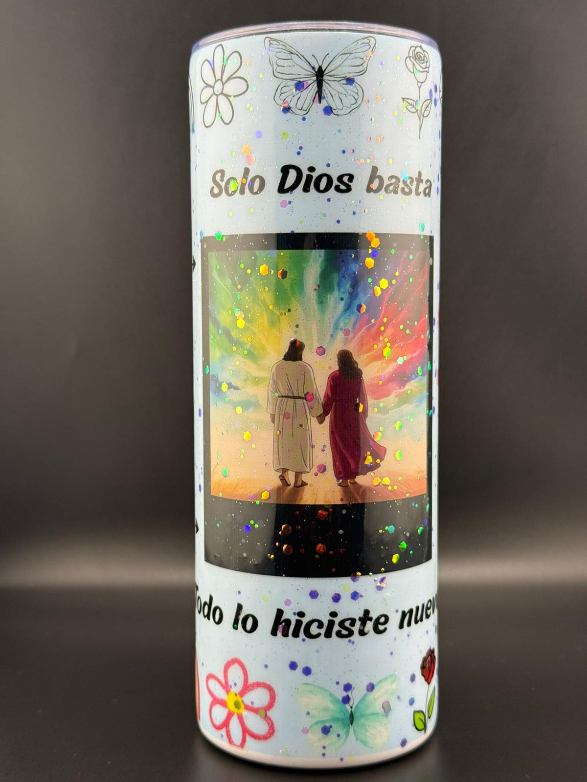 Vaso de Resina y sublimado 20oz – Solo Tú, mi Jesús, pudiste hacerlo (Brilla en la oscuridad)
