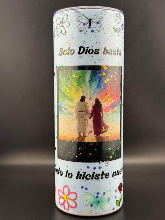 Vaso de Resina y sublimado 20oz – Solo Tú, mi Jesús, pudiste hacerlo (Brilla en la oscuridad)