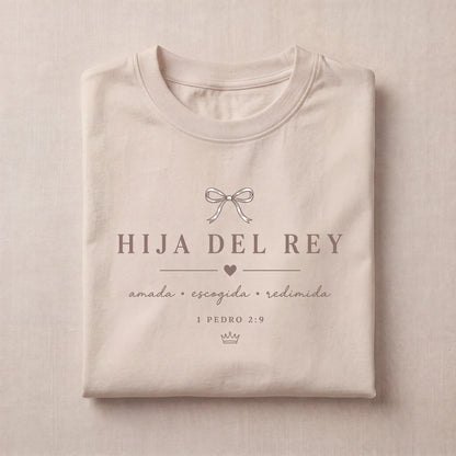 Camisa Oversize Cristiana “Hija del Rey” – Diseño Minimalista Premium