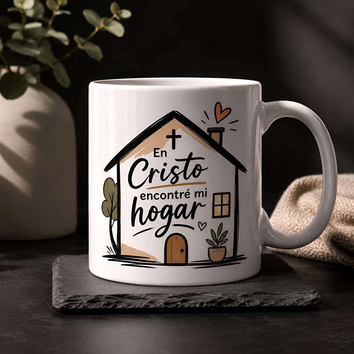 Taza Cristiana – En Cristo Encontré Mi Hogar | Taza de Cerámica 11 oz