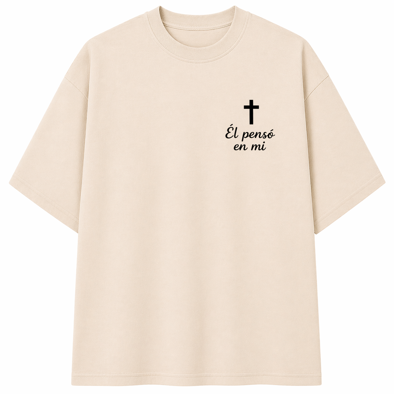 Camisa Oversize Jesús Murió Por Mí - Él Pensó En Mi