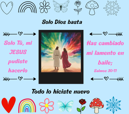 Vaso de Resina y sublimado 20oz – Solo Tú, mi Jesús, pudiste hacerlo (Brilla en la oscuridad) - Cristo vive 
